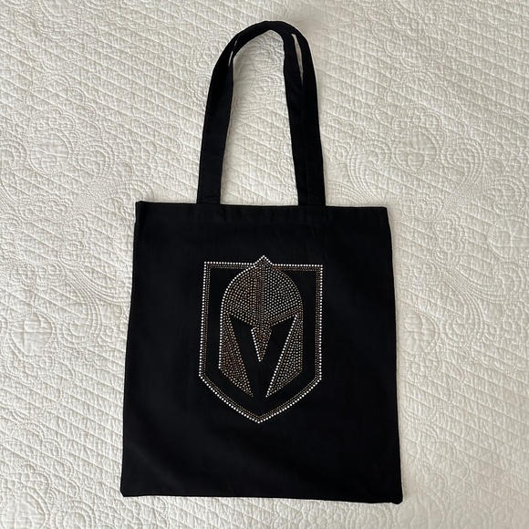 Vegas Golden Knights Rhinestone Crystal Logo Bling Tote Bag - Picture 1 of 9